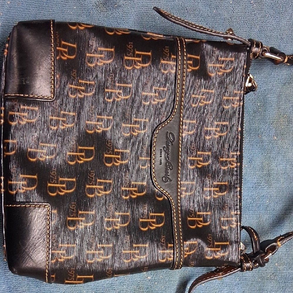 Dooney & Bourke Black and Brown Crossbody Bag